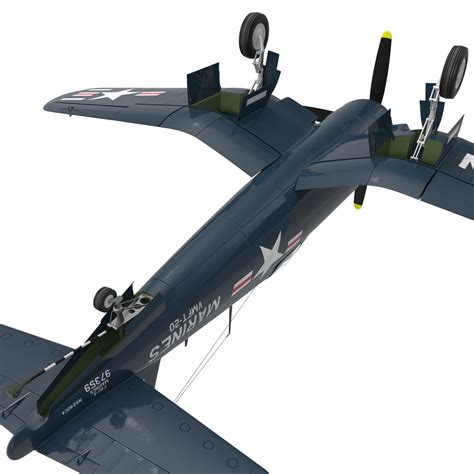 wwii fighter aircraft f4u corsair 3d model