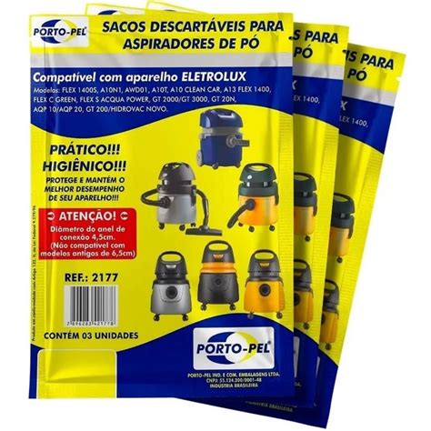 Saco Filtro Aspirador Electrolux Flex Hidrovac Kit No Shoptime