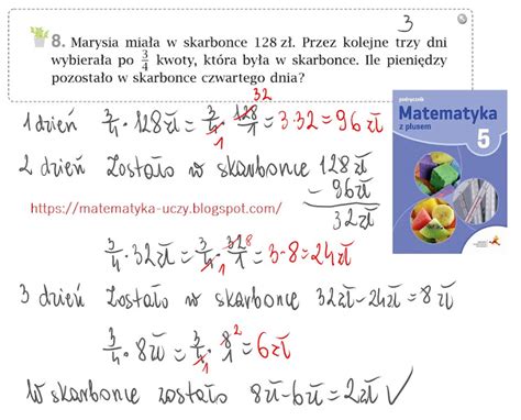 Matematyka Uczy Zad 6 7 I 8 Str 92 Matematyka Z Plusem 5