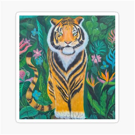 "Jungle oil painting " Sticker for Sale by KateTart | Redbubble