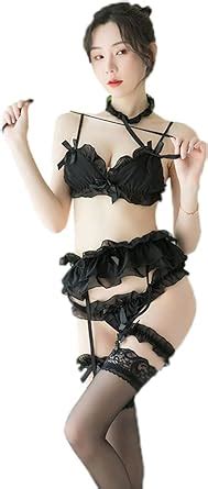 Amazon Thscwy Womens Sexy Cosplay Lingerie Set Cute Chiffon Ruffle