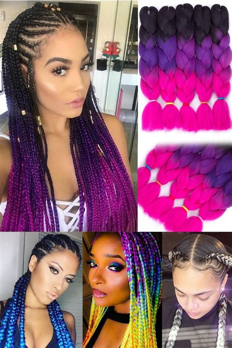 24 Inches Jumbo Braiding Crochet Hair Prestretched Hair 5pcslot 3 Tone Jumbo Box Braids Hair