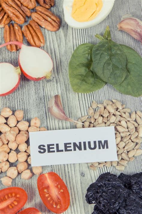 Healthy Food As Source Natural Selenium And Other Vitamins And Minerals