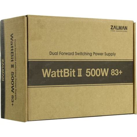 Блок питания ZALMAN Wattbit 83+ ZM500-XEII 500 Вт (RTL) — купить, цена ...
