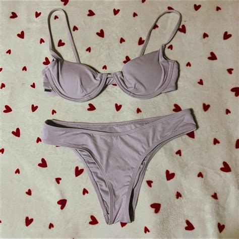 Lavender Bikini Set Super Cute And Flattering Depop