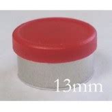 West Mm Matte Red Flip Off Vial Seals