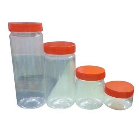 Cylindrical Transparent Pet Jar Set At Rs Set Pet Jars In New