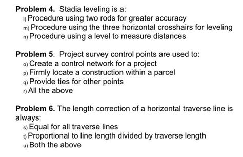 Solved Problem Stadia Leveling Is A Procedure Using Chegg