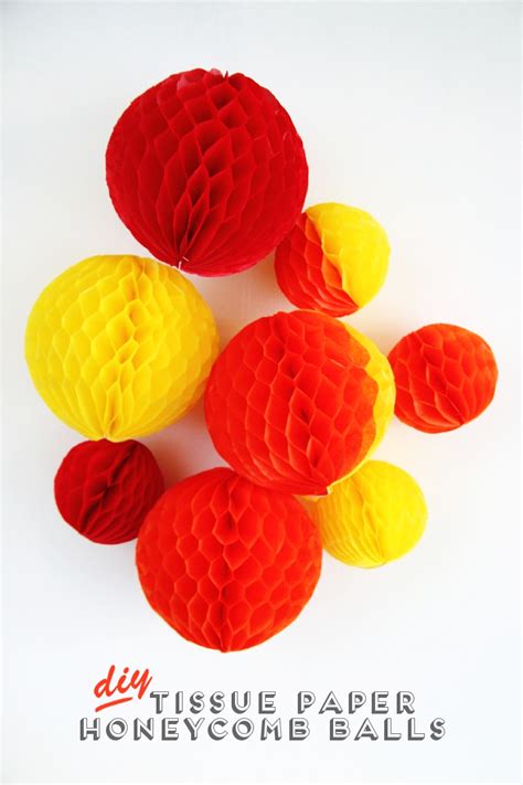 DIY TISSUE PAPER HONEYCOMB BALLS Gathering Beauty