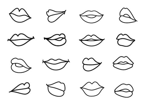 Premium Vector Abstract Women Lips Set