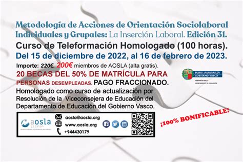 Curso Metodolog A De Acciones De Orientaci N Aosla Gizalan