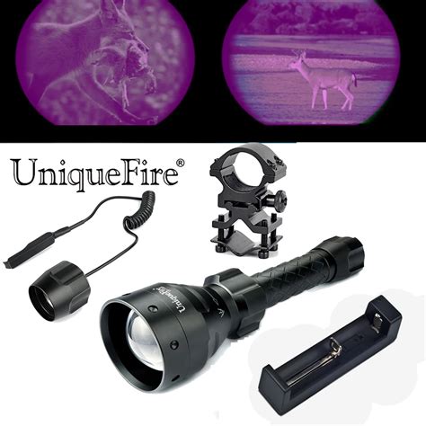 UniqueFire 1405 Hunting Flashlight 3 Modes Night Vision Torch IR 940nm ...