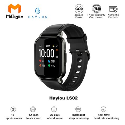 Haylou Ls02 Smart Watch 12 Sport Modes Global Version For Android Ios 1