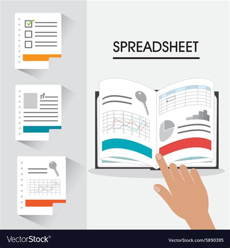 Spreadsheet design Royalty Free Vector Image - VectorStock