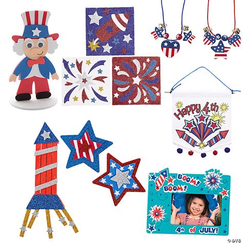 Bulk Patriotic Craft Boredom Buster Kit Makes 84 Oriental Trading