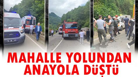 Beşikdüzü Şalpazarı karayoluna uçtu Taka Gazete Trabzon Haber