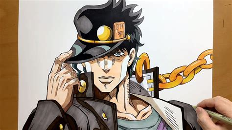 How To Draw Jotaro Kujo From JoJo S Bizarre Step By Step Draw Anime