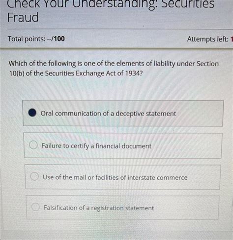 Solved Fraud Total Points Attempts Left Which Of The Chegg