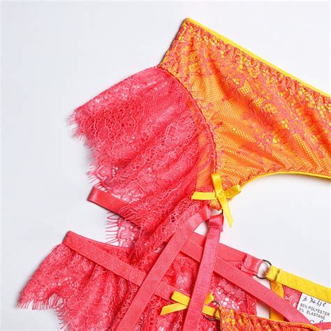 Pink Lace Lingerie Set Pink Lolita Lingerie Set Mesh Etsy UK