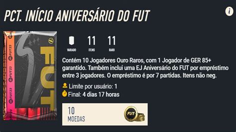 FIFA 23 PACOTE INÍCIO ANIVERSÁRIO DO FUT FUTFIFA YouTube