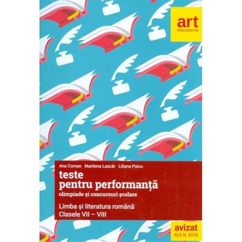 Limba Si Literatura Romana Clasele Vii Viii Teste Pentru Performanta