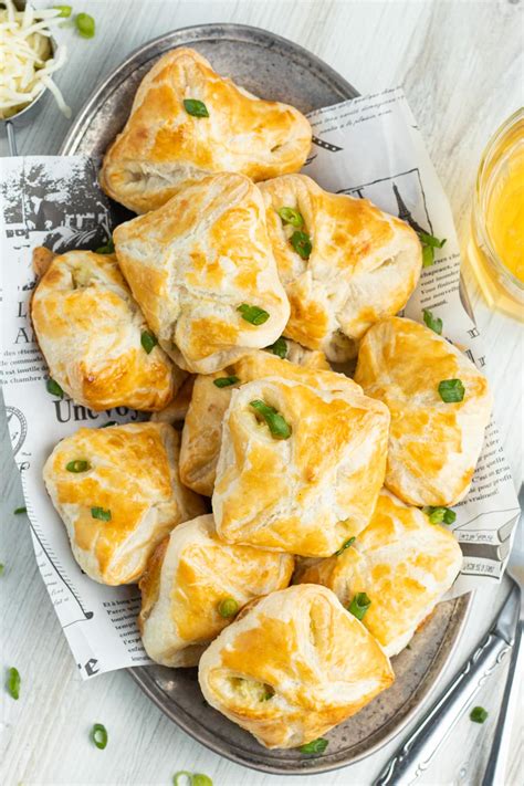 Baked Potato Leek Puff Pastry Bites Sprinkled With Balance