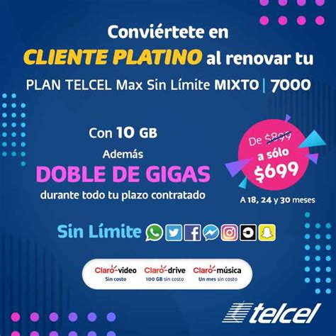 Renueva Tu Plan Telcel Max Sin L Mite Mixto Y S Un Cliente