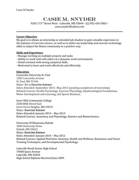 Casie Snyder Resume PDF