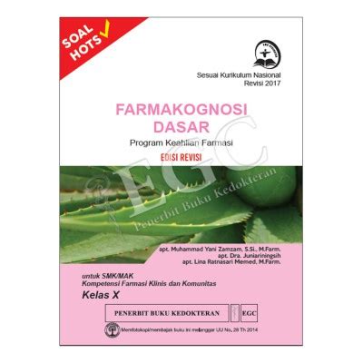 Jual Original Farmakognosi Dasar Program Keahlian Farmasi Edisi Revisi