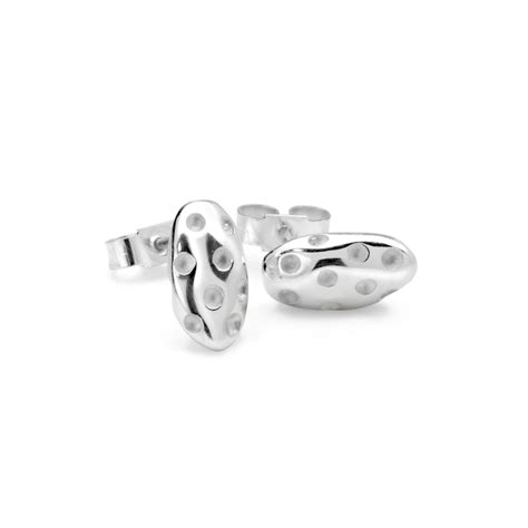 Luna silver earrings | Saunders & Pughe