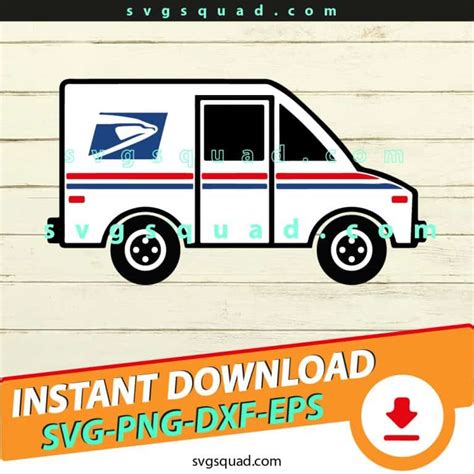 Mail Truck SVG Cut File - Mail Truck SVG PNG DXF EPS Cricut Silhouette