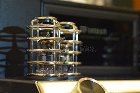 Audiophile Audio Electronic Vacuum Tube Amplifier. Stock Photo - Image ...