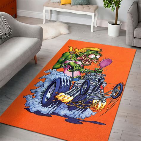 Rat Fink Racing Hot Rod Rug Dingmun