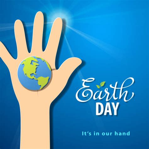 220 Earth Day Globe Man Made Object Earth Human Hand Stock