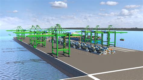 3d Model Port Container Terminal Turbosquid 1587778