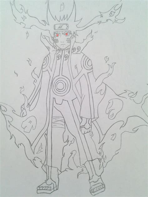 naruto bijuu mode art drawing by shawn8900 on DeviantArt