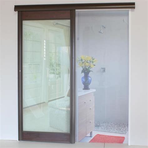 Interior Sliding Door Kit With Sliding Mechanism Frosted Glass With