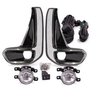 Chrome Set Kit Fog Lamps Sport Lights Fits Toyota Hilux Revo Rocco