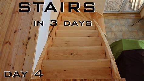 Wooden Stairs Installation Day 4 Finish Youtube