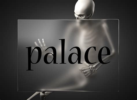 Palace Word On Glass And Skeleton Stock Photo At Vecteezy