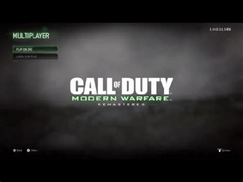 Modern Warfare Remastered Multiplayer Crashes Youtube