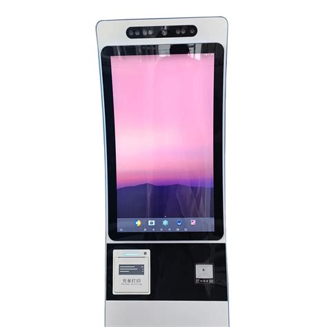 Windows Banking Self Service Queuing Curved Touchscreen Kiosk With