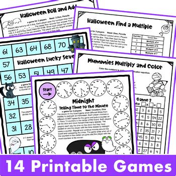 Fun Halloween Math Activities Th Grade Games W Spiders Ghosts