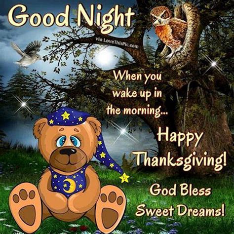 Good Night And When You Wake In The Morning Happy Thanksgiving Pictures