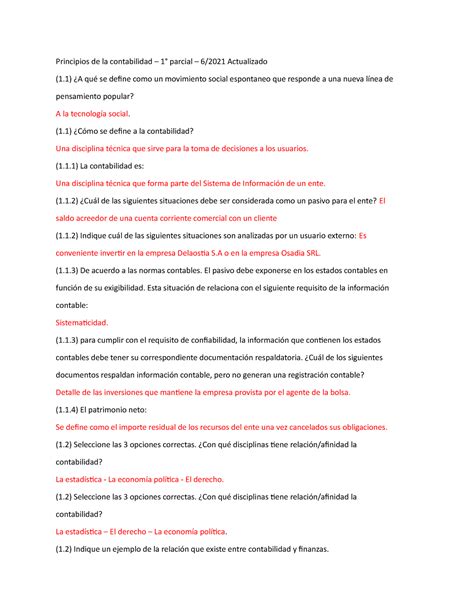 Resumen Principio DE Contabilidad Principios De La Contabilidad 1