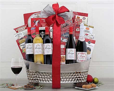 Christmas Holiday Magic Wine Gift Basket at Gift Baskets ETC