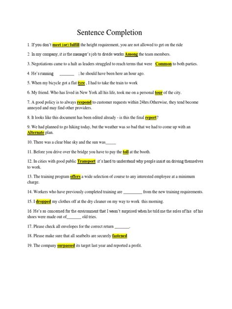 Amazon Sentence Completion Practice Test Part 2 Pdf