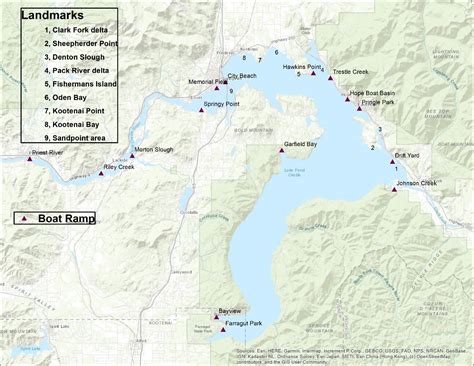 Walleye locations in Lake Pend Oreille, June 2020 | Idaho Fish and Game