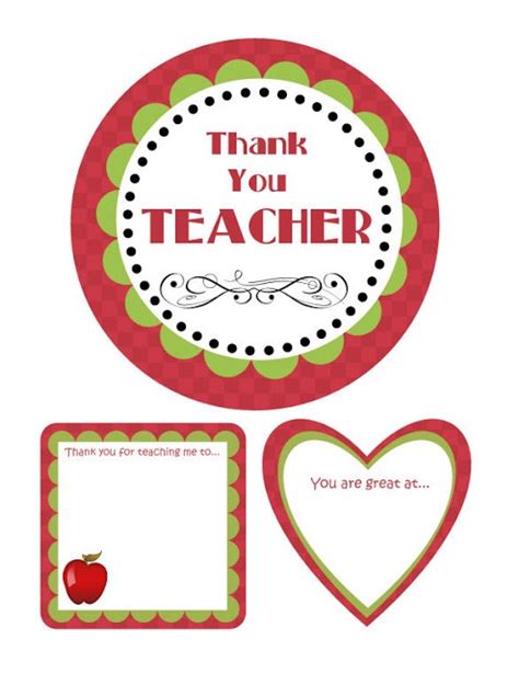 Teacher Appreciation Printables