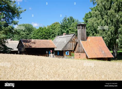 Museum Of Folk Architecture Ethnographic Park Vintage Farm Buildings